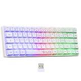 The G-Lab Keyz Hydrogen WL - draadloos gamingtoetsenbord, 60% RGB, wit, AZERTY FR