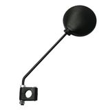 MVTEK Draaibare ronde spiegel, fietsspiegel met 10 cm diameter en arm 19 cm, fietsspiegel met klem voor linker- of rechterkant, Fiets Accessoires, Made in Italy, zwart