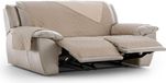 ECOMMERC3 Relaxstoelhoes, 3 x 2, gewatteerd en omkeerbaar, stof, ecru