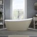 Hudson Reed Baignoire îlot moderne – 150 x 75 cm – Beige – Trop-plein chromé – Otterton