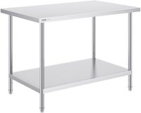 VEVOR voorbereidingstafel roestvrijstalen commerciële werktafel 762x1219mm keuken