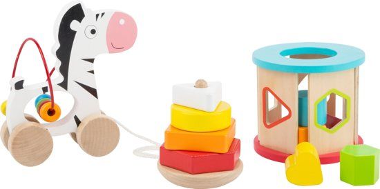 Small Foot Company Small Foot Speelset Houten Zebra 17 Cm