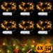 Emos Select Kerstverlichting op batterij, 6 stuks, 2 meter 20 LEDs, Warm Wit, Nano Koperdraad