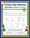 Trace My Name Alphabet and Numbers Workbook for Washington