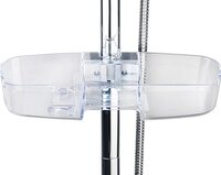 WENKO Douchestangrek Premium Transparant - Doucherek Zonder Boren - 36x8cm