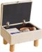 Merkloos / Sans marque Wan GmbH Ottomaanse met opslag - Kleine Voetsteun - Beige - 40,6 x 30,5 x 24,1 cm