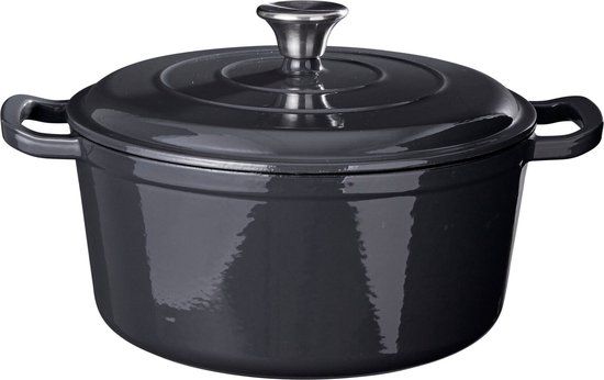 Cookinglife Braadpan met deksel - Heritage Cast Gietijzer - Grijs - ø 26 cm / 4.4 Liter