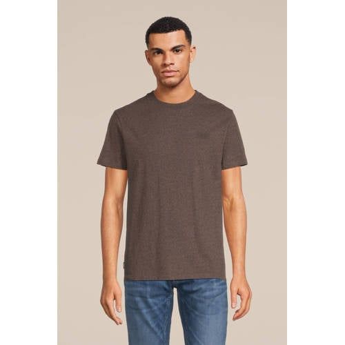 Superdry Slim Fit T-Shirt with Logo - Cocoa Brown Marl