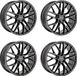Carmani 4 jantes, modèle 20 Ludwig, 8.0x18 pouce, ET45, 5x112 entraxe, adapté pour Skoda Enyaq, Karoq, Octavia, Superb, Yeti