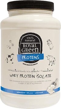 Royal Green 100% Whey Protein Isolate - 600g - Neutral Flavor