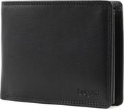bugatti Simbiosi Coin Wallet with Zip Compartment 9CC Black Zwart