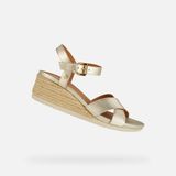 GEOX ISCHIA CORDA DAMES Sandalen - LICHT GOUD - Maat 38