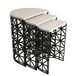WELL HOME MOBILIARIO & DECORACIÓN Nesttafels, crèmekleurig, 46 x 62 x 33 cm