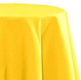 Merkloos Stof Tafelkleed rond - D180 cm - geel - polyester