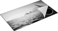 Chefcare Inductie Beschermer Egyptische Piramides - Zwart Wit - 95x55 cm