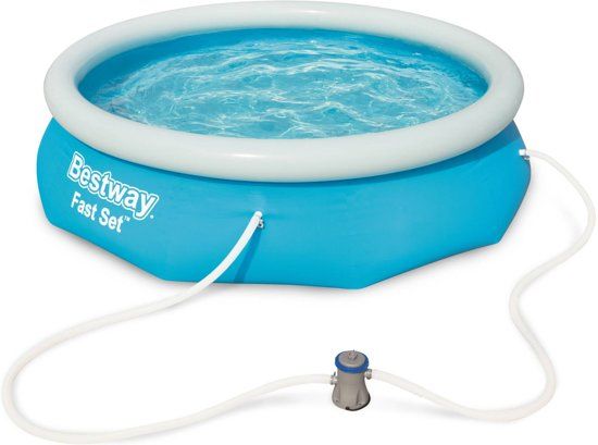 Alice's Garden Opblaasbaar zwembad zelfdragend blauw BESTWAY – Diamant – 300 x 76 cm