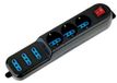Atlantis Land P011-SL203066 Protection contre les surtensions 6 prise(s) AC 1,5 m Noir