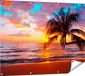 Gards Poster de jardin Plage tropicale au coucher du soleil - 120x90 cm