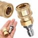 Rosfix JetLink QC14 Adaptateur de connexion rapide - 1/4" sur 1/4" - Laiton et acier inoxydable, étanche