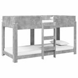 vidaXL Lit superposé pour enfants Béton gris 90 x 190 cm Bois traité