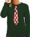 Bellatio Decorations Stropdas Kersttrui/kerst sweater kerstmannen - Dames L