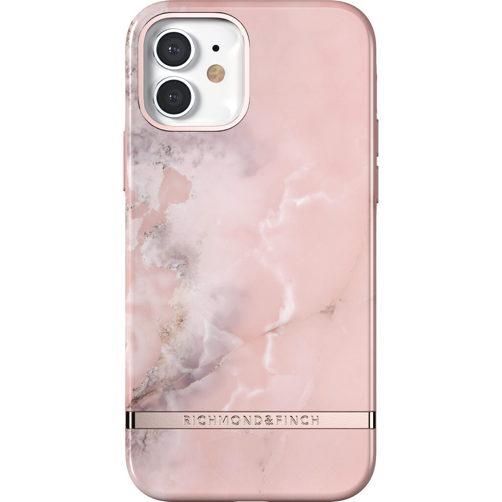 Richmond & Finch Pink Marble Apple iPhone 12 / 12 Pro Back Cover Roze