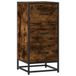 vidaXL Dressoir, 35,5x35x76 cm, bois traité et métal, chêne fumé