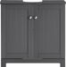 BZR18-II Meuble sous lavabo, meuble de salle de bain, dimensions environ 60 x 60 x 30 cm, gris foncé