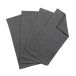 Scandi Living Serviettes de table Clean 45 x 45 cm lot de 4 charbon de bois