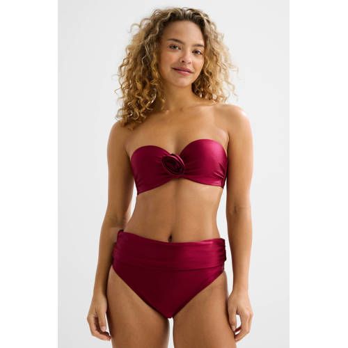 BEACHWAVE omslag bikinibroekje donkerrood