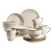 MÄSER 931512 serie Nottingham Vintage serviesset voor 4 personen, 20-delig combiservies met onregelmatige ronde vormen in retro look, aardewerk, beige