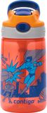 Contigo Gizmo Flip Autospout gourde pour enfant avec paille, gourde sans BPA - Nectarine with Superhero - 420ml