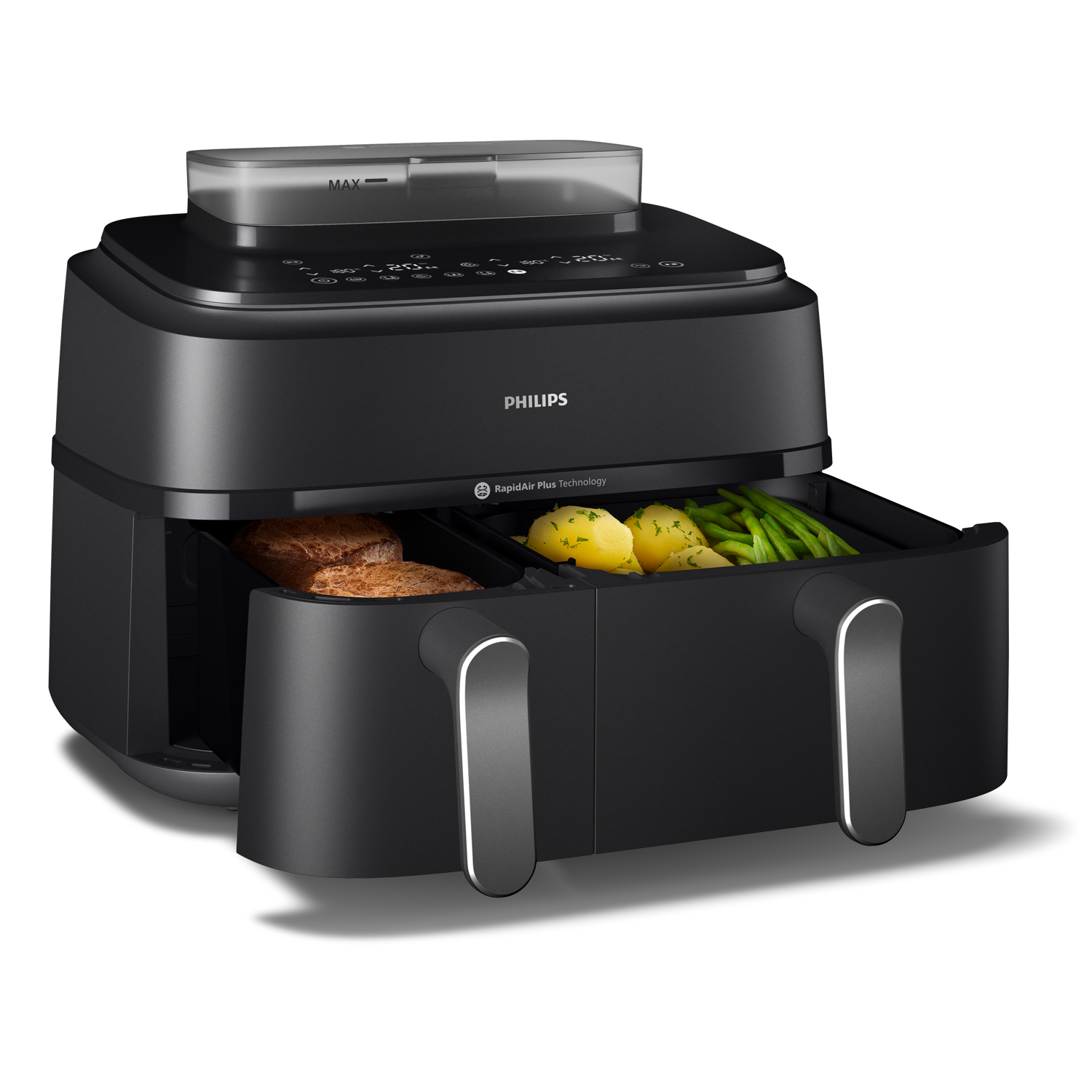 Philips 5000 Series Dual Basket Airfryer - NA551/00 - 9L - Steam Function - Up to 6 Persons