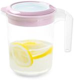 Plasticforte Sapkan / Schenkkan karaf met deksel - 1500 ml - roze - kunststof
