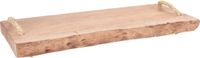 Merkloos / Sans marque Koopman International Serveerschaal - Hout - 51 cm - Serveerplank - Keuken - Handvat van Touw