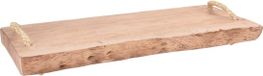 Merkloos / Sans marque Koopman International Serveerschaal - Hout - 51 cm - Serveerplank - Keuken - Handvat van Touw