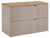 3xE living Meuble sous-vasque suspendu Vena 80 cm, cachemire/chêne craft