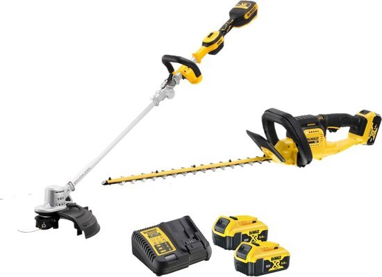 DeWalt DCMST561HT-QW - 18V XR Combiset | Heggenschaar DCMHT563 en grastrimmer DCMST561 | 2x 5.0Ah accu en lader