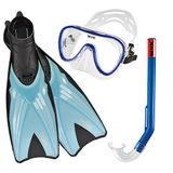 Seac Set Trab Siltra snorkelset met zwemvliezen masker en slang blauw 46/47