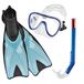 Seac Set Trab Siltra snorkelset met zwemvliezen masker en slang blauw 46/47