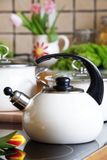 Kookpro Silesia Emaille Fluitketel 2.5 Liter Creme Wit - Retro