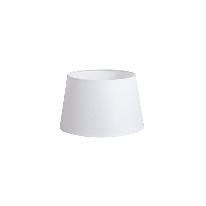 QAZQA Kap 25cm rond DS E27 linnen wit