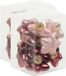 Merkloos / Sans marque Othmar Decorations Bv 24x Sterretjes kersthangers/kerstballen roze tinten van glas - 4 cm - mat/glans - Kerstboomversiering