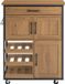 SoBuy FKW134-N Armoire de cuisine sur roulettes - 67 x 37 x 88 cm - Brun vintage