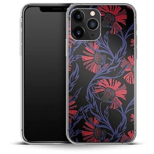 caseable caseable Apple iPhone 12/12 Pro telefoonhoes - siliconen beschermhoes - schokabsorberend en krasbestendig oppervlak - kleurrijk design - Midnight Floral - bloemen