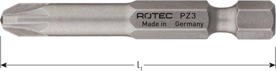 Rotec PRO Krachtbit PZ 3, L=70, E6.3, BASIC (vpe 10)
