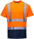 Portwest Tweekleuren T-shirt S378 - Oranje/Marine - M