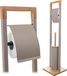 Porte-rouleau de papier toilette sur pied avec brosse WC pour salle de bain - Solution pratique et élégante