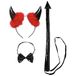 Widmann Duivel verkleed set zwart met marabou