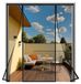 Moustiquaire pour double porte, 280x210 cm, noir, avec fermeture magnétique, sans perçage